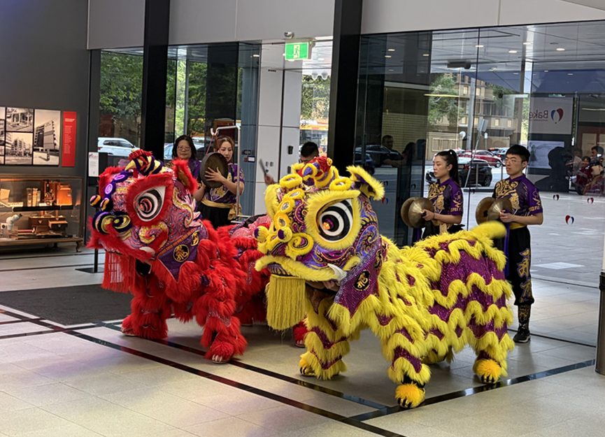 CNY dragons in the foyer