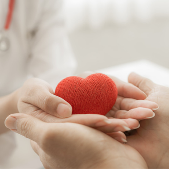 Heart in open hands