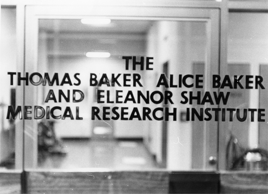 The Thomas Baker Alice Baker and Eleanor Shaw Medical Research Institute