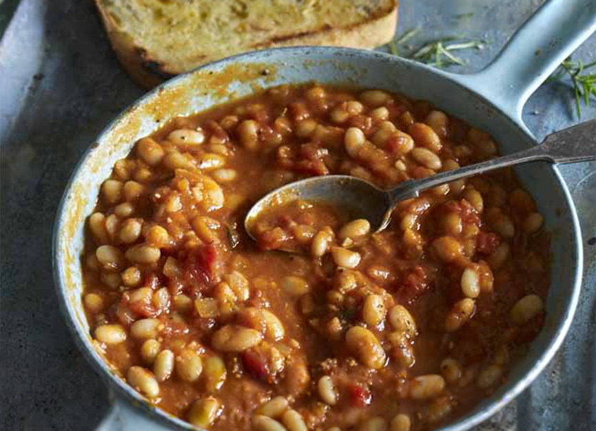 Homemade baked beans