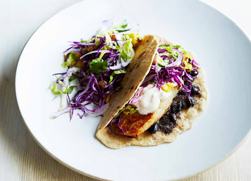 Spicy fish tacos